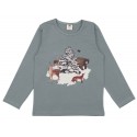 Walkiddy - Bio Kinder Langarmshirt " Winter Woodland" mit Waldtieren-Druck