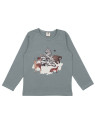 Walkiddy - Bio Kinder Langarmshirt " Winter Woodland" mit Waldtieren-Druck