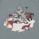 Walkiddy - Bio Kinder Langarmshirt " Winter Woodland" mit Waldtieren-Druck
