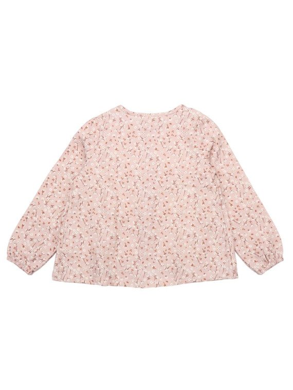 Walkiddy - Bio Kinder Flanell Bluse "Mini Cottons" mit Baumwollblüten-Allover