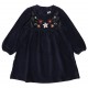 Walkiddy - Bio Kinder Cord Kleid mit Blumen-Stickerei
