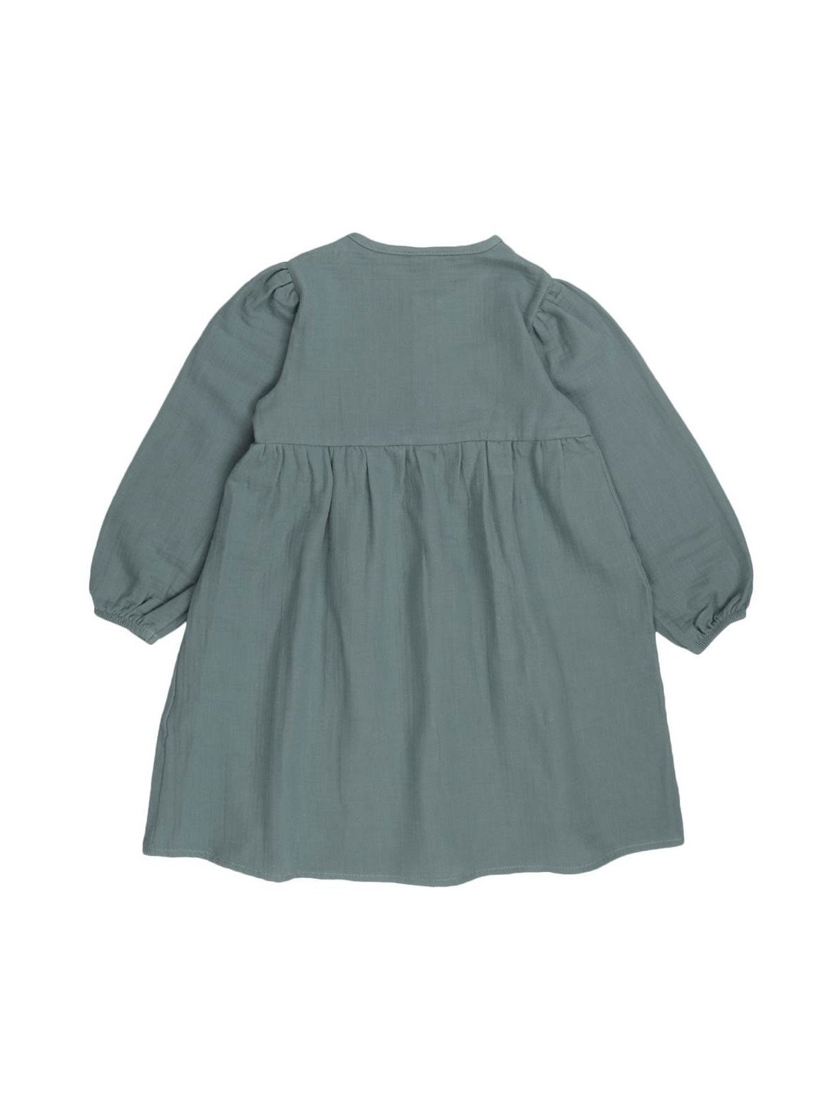 Walkiddy - Bio Kinder Musselin Kleid mit Blätter-Stickerei