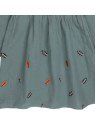 Walkiddy - Bio Kinder Musselin Kleid mit Blätter-Stickerei