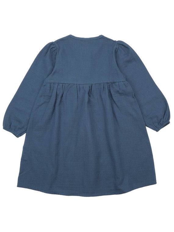Walkiddy - Bio Kinder Musselin Kleid mit Pilz-Stickerei