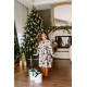 Walkiddy - Bio Kinder Jersey Kleid " Winter Woodland" mit Waldtieren-Allover