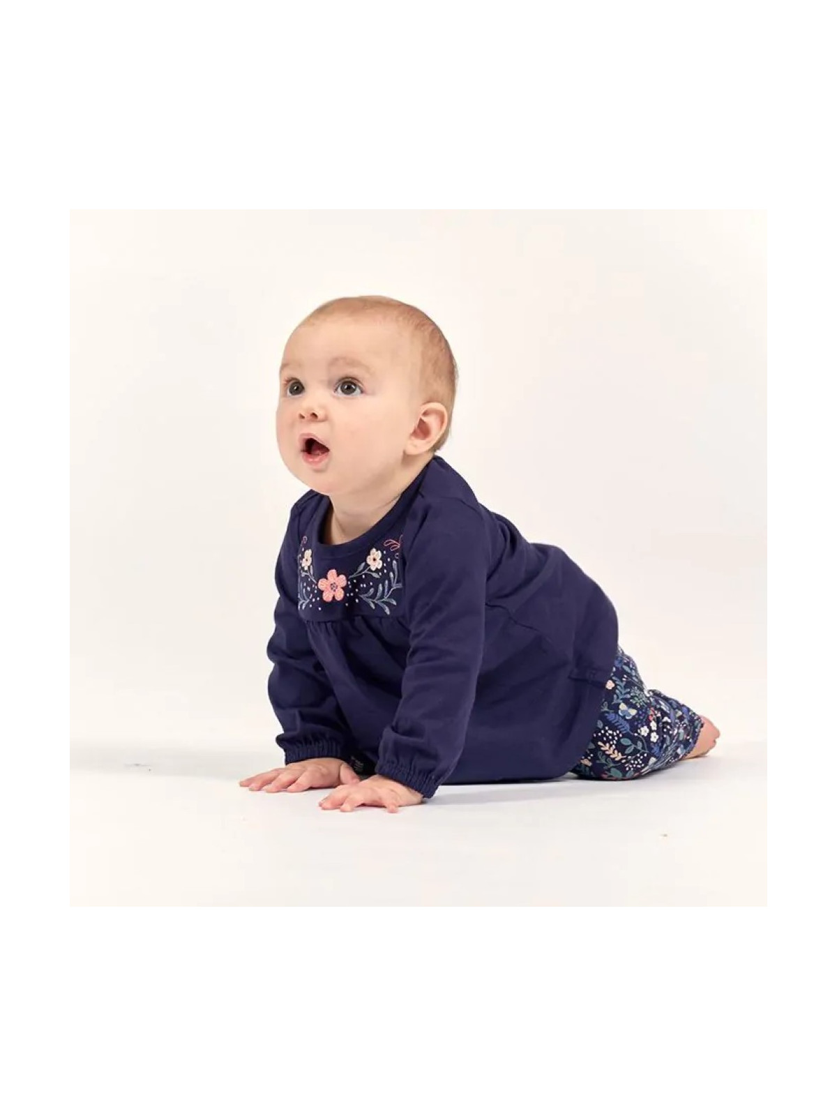 Sense Organics - Bio Baby Tunika "Edith" mit Blumen-Stickerei