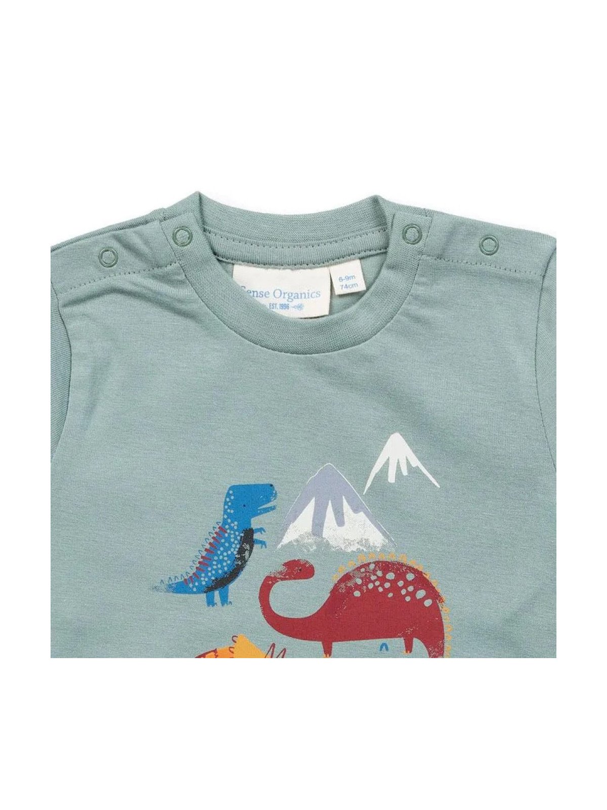 Sense Organics - Bio Baby Langarmshirt "Elan" mit Dinosaurier-Druck