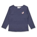 Sense Organics - Bio Kinder Langarmshirt "Aluna" mit Schmetterlings-Stickerei und Streifen