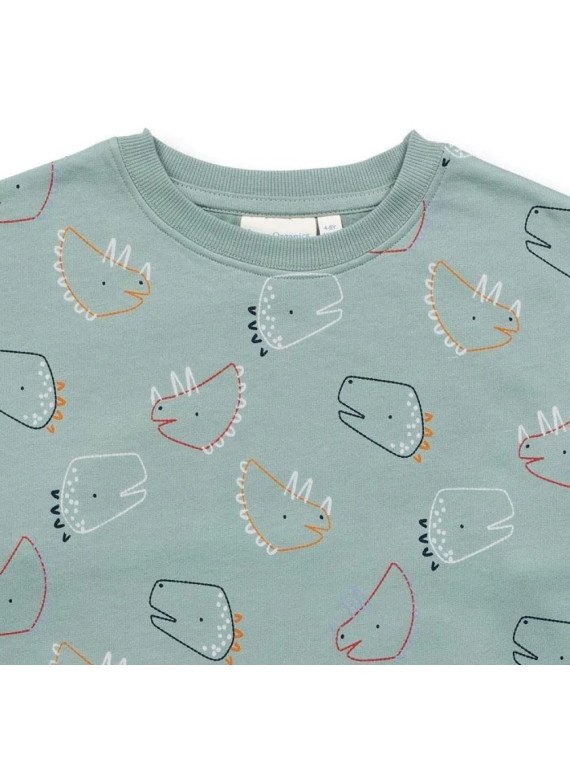Sense Organics - Bio Kinder Sweatshirt "DARI" mit Dinosaurier-Allover