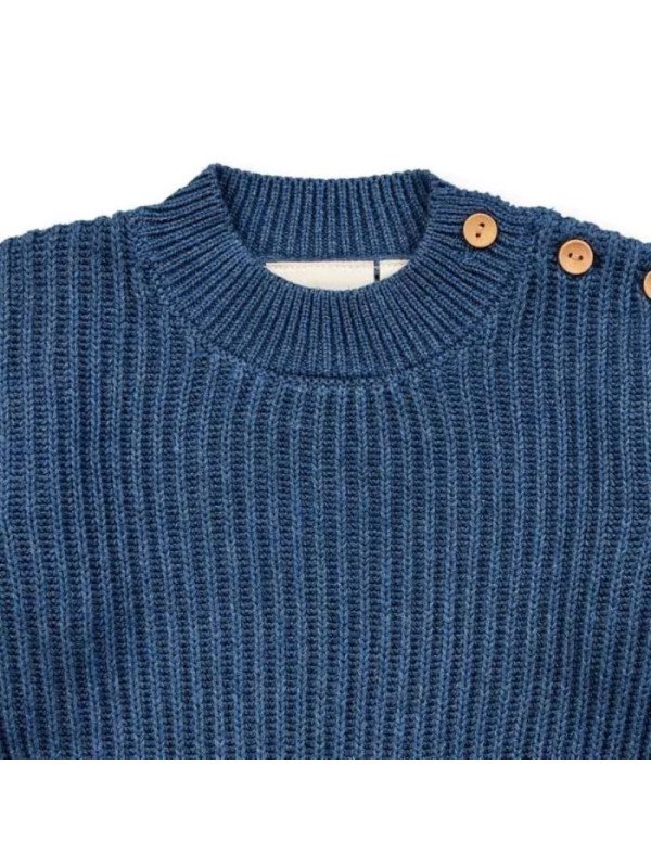Sense Organics - Bio Baby Strick Pullover "Varuny", blau