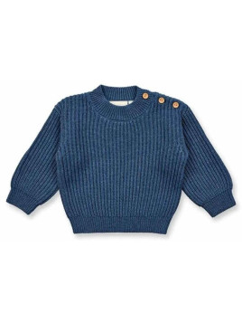 Sense Organics - Bio Baby Strick Pullover "Varuny", blau