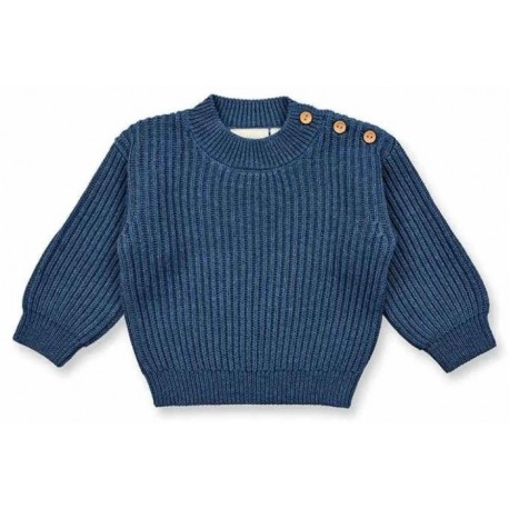 Sense Organics - Bio Baby Strick Pullover "Varuny", blau