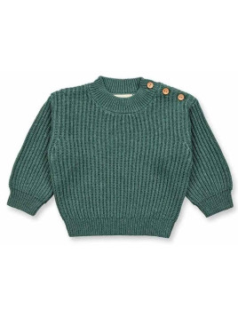 Sense Organics - Bio Baby Strick Pullover "Varuny", dark sage