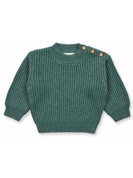 Sense Organics - Bio Baby Strick Pullover "Varuny", dark sage