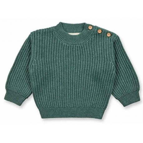 Sense Organics - Bio Baby Strick Pullover "Varuny", dark sage