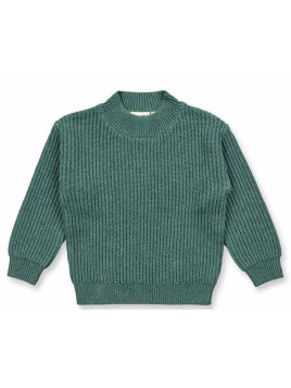 Sense Organics - Bio Kinder Strick Pullover "Marley", dark sage