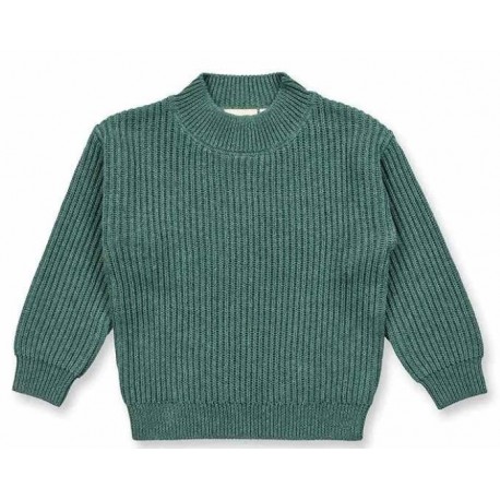 Sense Organics - Bio Kinder Strick Pullover "Marley", dark sage