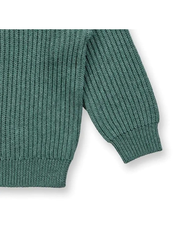 Sense Organics - Bio Kinder Strick Pullover "Marley", dark sage