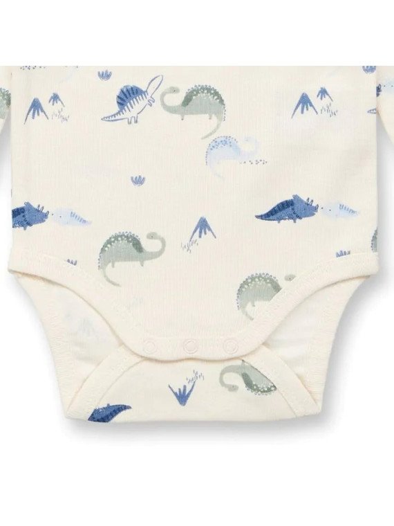Sense Organics - Bio Baby Body "Varin" mit Dinosaurier-Allover