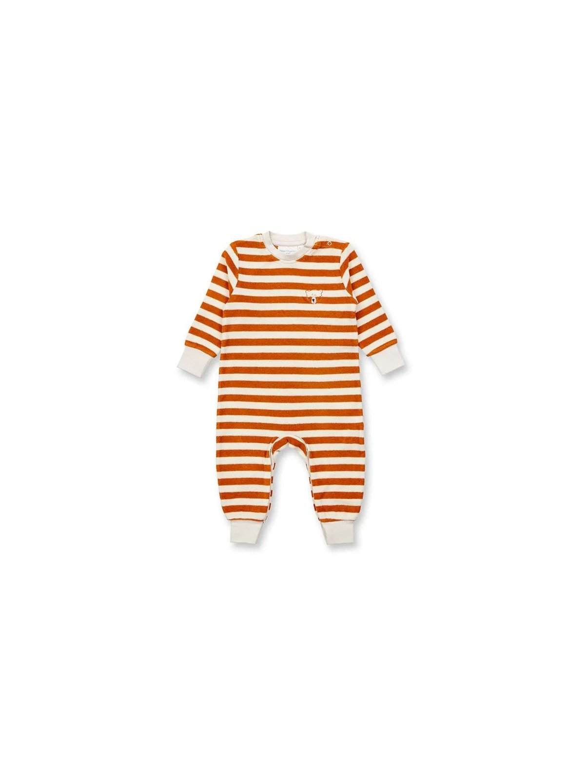 Sense Organics - Bio Baby  Frottee  Strampler "Viktor" mit Bären-Stickerei und Streifen