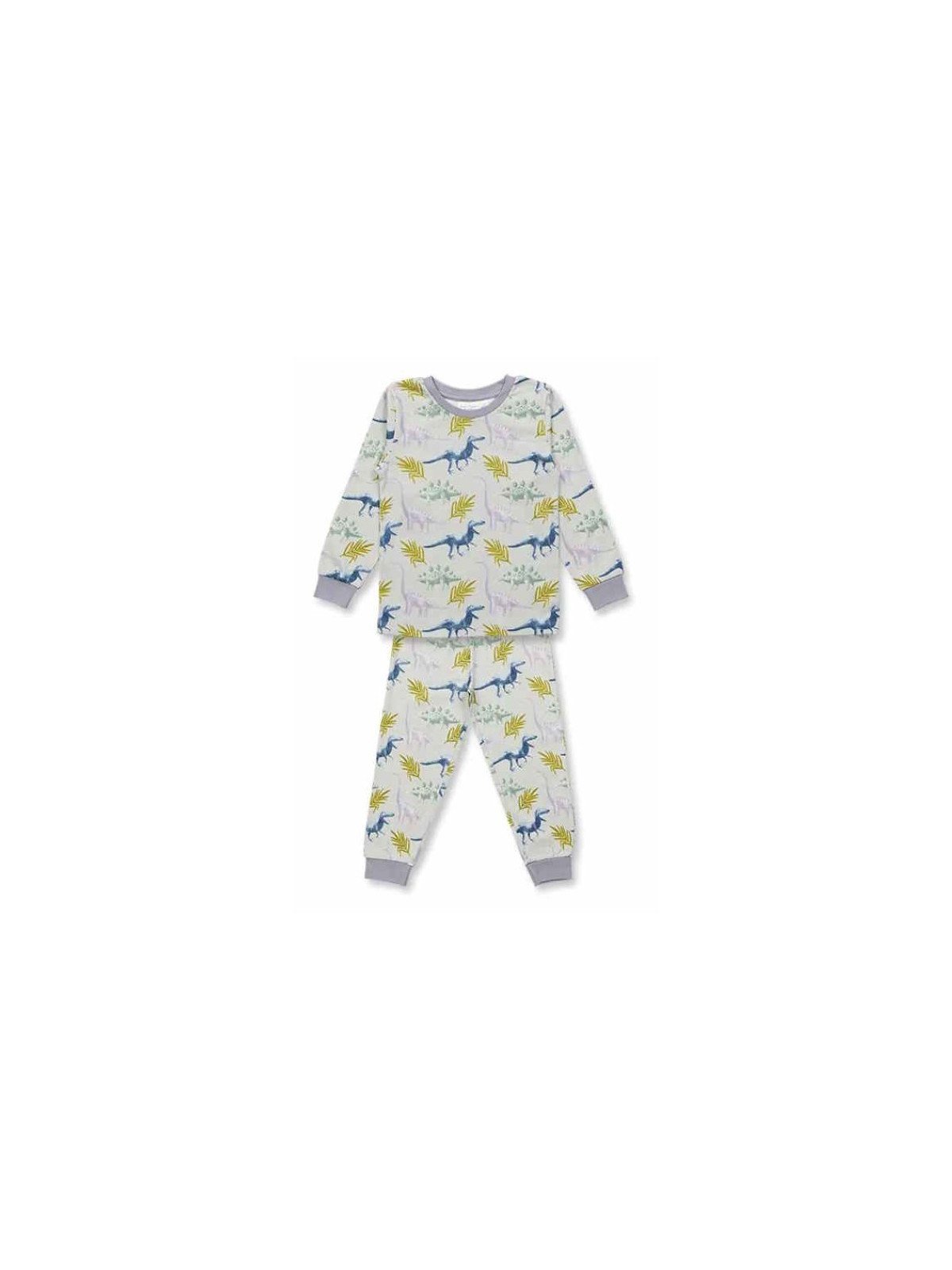 Sense Organics - Bio Kinder Schlafanzug "Long John" mit Dinosaurier-Allover