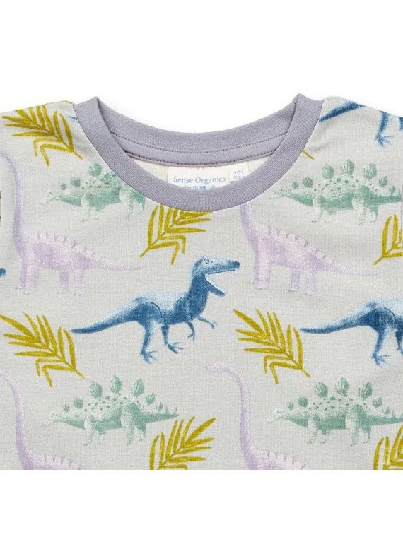 Sense Organics - Bio Kinder Schlafanzug "Long John" mit Dinosaurier-Allover