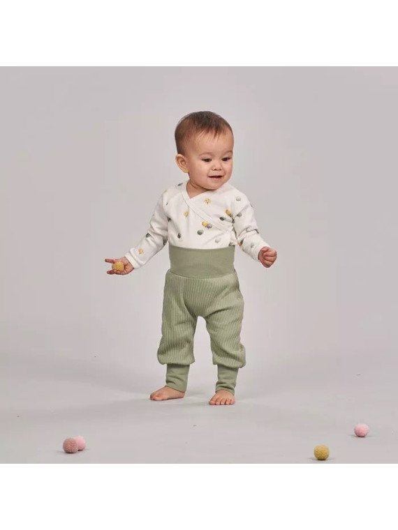 Sense Organics - Bio Baby Wickelbody langarm "YGON" mit Bäume-Allover