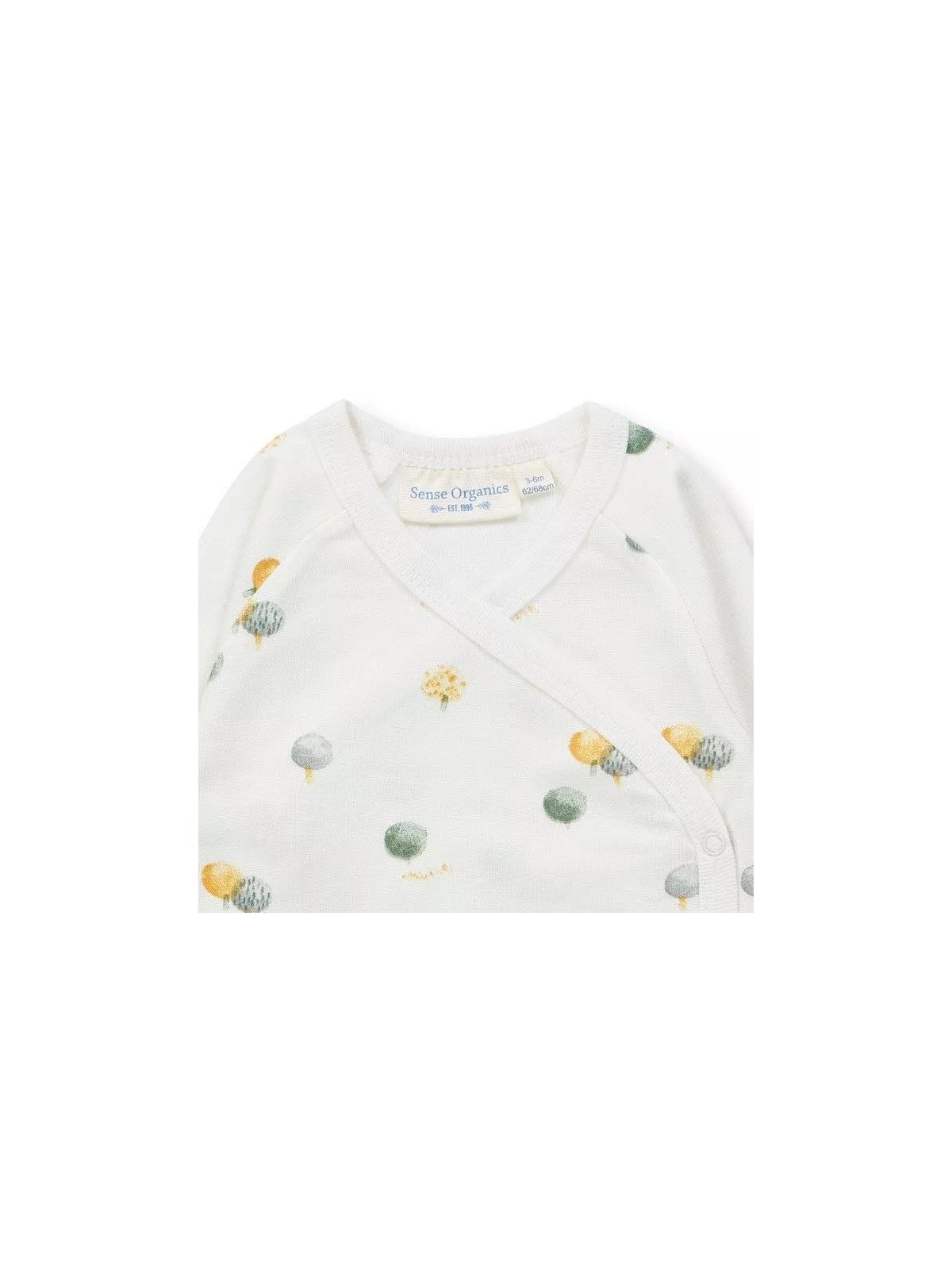 Sense Organics - Bio Baby Wickelbody langarm "YGON" mit Bäume-Allover