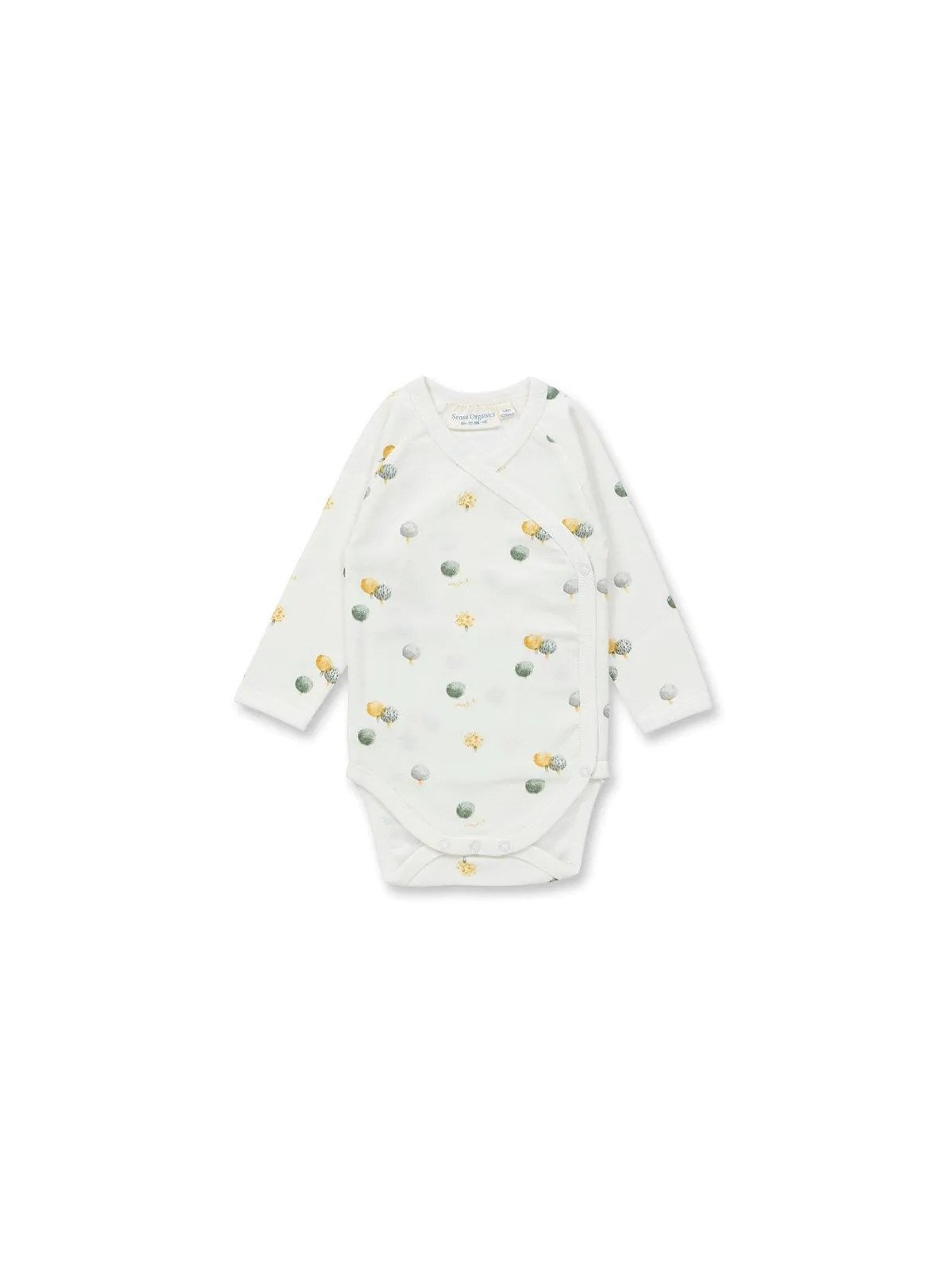 Sense Organics - Bio Baby Wickelbody langarm "YGON" mit Bäume-Allover