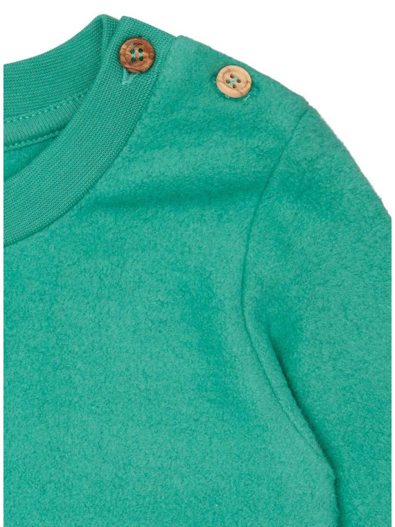 loud + proud - Bio Kinder Fleece-Shirt, plant