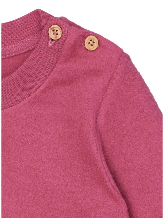 loud + proud - Bio Kinder Fleece-Shirt, rouge
