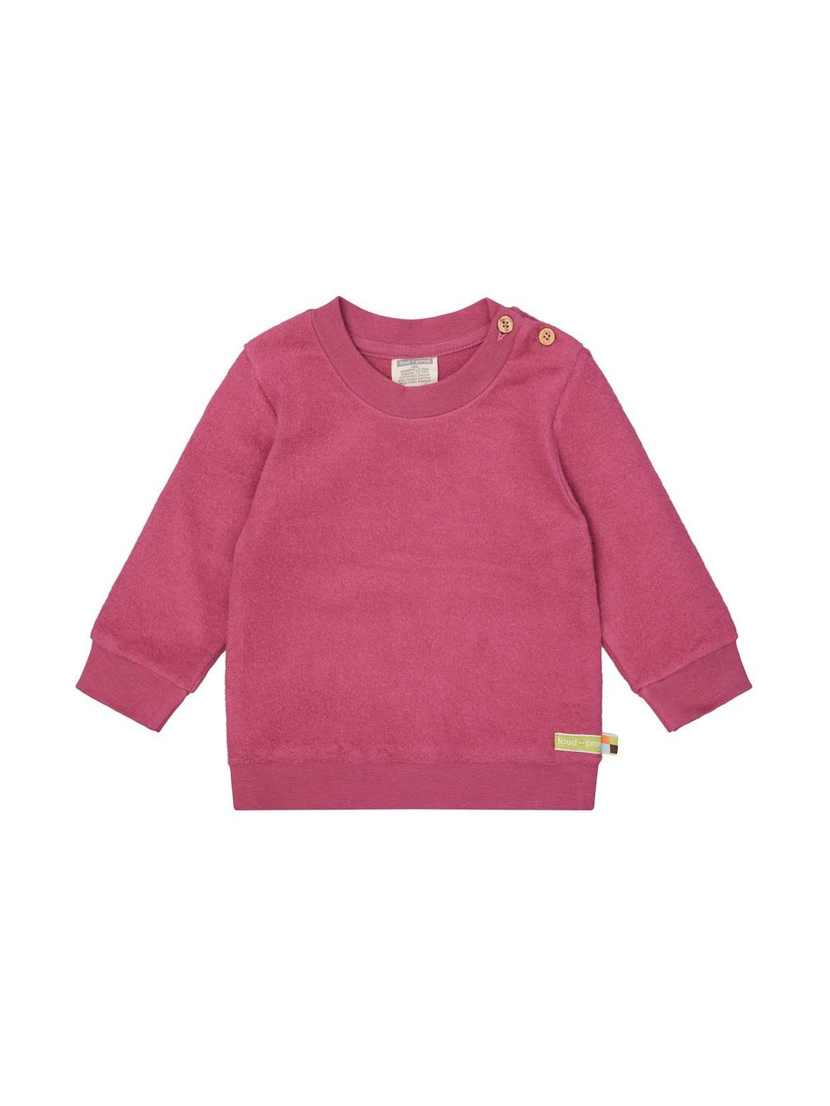 loud + proud - Bio Kinder Fleece-Shirt, rouge