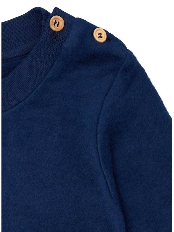 loud + proud - Bio Kinder Fleece-Shirt, ultramarine