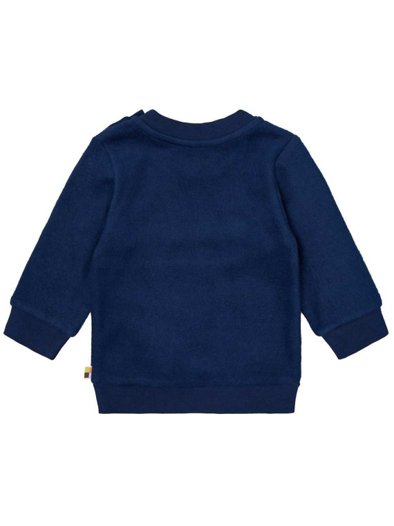 loud + proud - Bio Kinder Fleece-Shirt, ultramarine