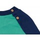 loud + proud - Bio Kinder Sweatshirt zweifarbig, plant/ultramarine
