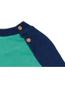 loud + proud - Bio Kinder Sweatshirt zweifarbig, plant/ultramarine