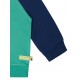 loud + proud - Bio Kinder Sweatshirt zweifarbig, plant/ultramarine