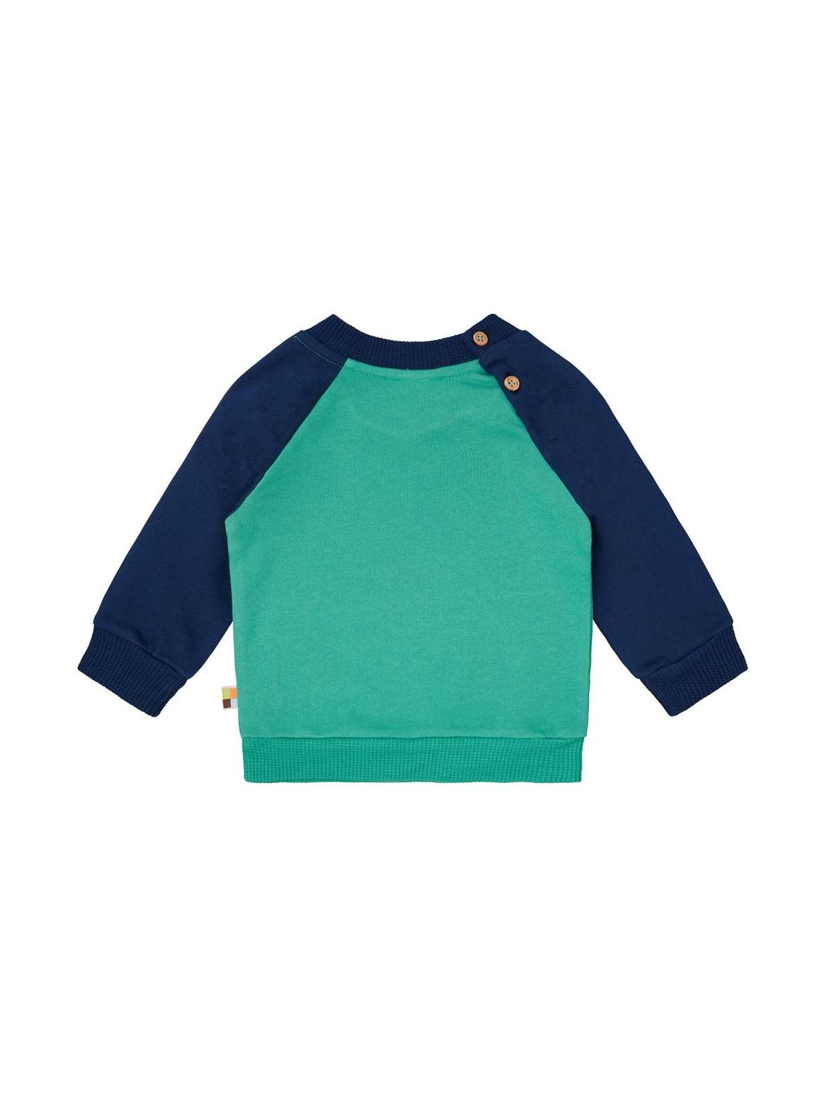 loud + proud - Bio Kinder Sweatshirt zweifarbig, plant/ultramarine