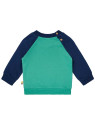 loud + proud - Bio Kinder Sweatshirt zweifarbig, plant/ultramarine