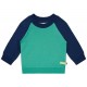 loud + proud - Bio Kinder Sweatshirt zweifarbig, plant/ultramarine