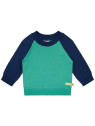 loud + proud - Bio Kinder Sweatshirt zweifarbig, plant/ultramarine