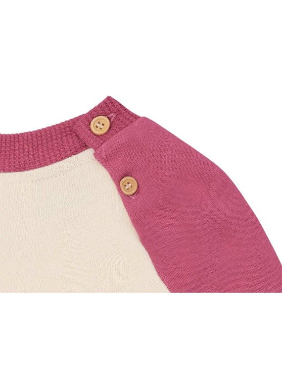 loud + proud - Bio Kinder Sweatshirt zweifarbig, van/rouge