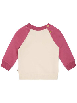 loud + proud - Bio Kinder Sweatshirt zweifarbig, van/rouge