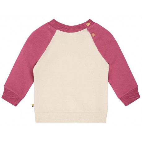 loud + proud - Bio Kinder Sweatshirt zweifarbig, van/rouge