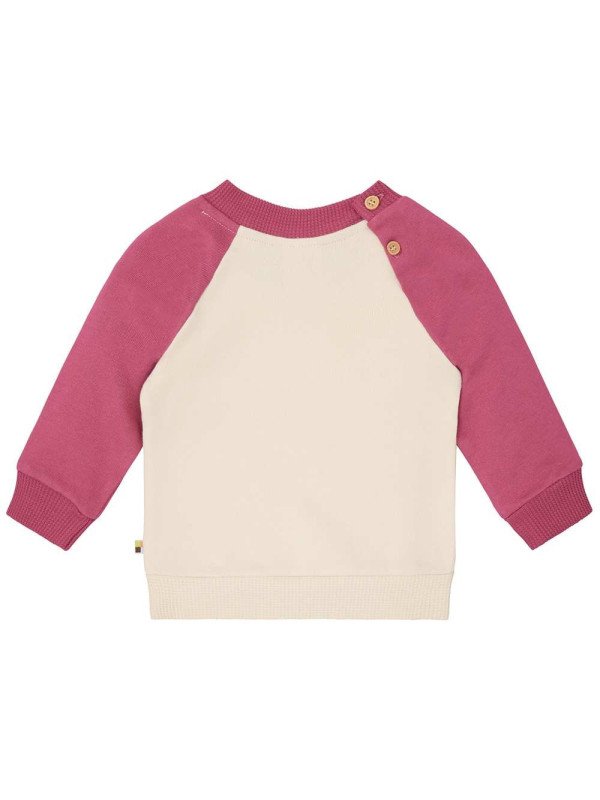 loud + proud - Bio Kinder Sweatshirt zweifarbig, van/rouge