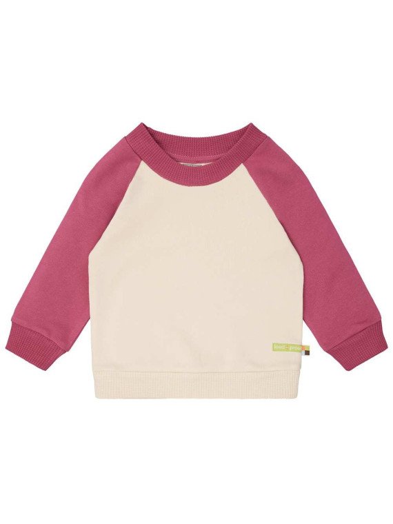 loud + proud - Bio Kinder Sweatshirt zweifarbig, van/rouge