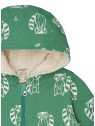 loud + proud - Bio Kinder Jacke mit Waschbär-Allover und Teddyfutter, wasserabweisend, plant