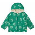 loud + proud - Bio Kinder Jacke mit Waschbär-Allover und Teddyfutter, wasserabweisend, plant