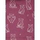 loud + proud - Bio Kinder Jacke mit Eulen-Allover und Teddyfutter, wasserabweisend, rosa