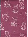 loud + proud - Bio Kinder Jacke mit Eulen-Allover und Teddyfutter, wasserabweisend, rosa